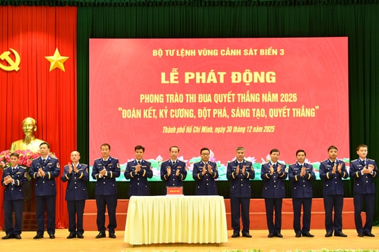 Vùng Cảnh sát biển 3: Phát huy đoàn kết, kỷ cương, sáng tạo trong phong trào Thi đua Quyết thắng năm 2026