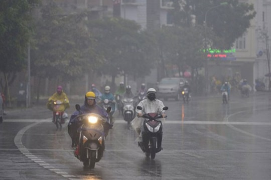 Dự báo thời tiết: Bắc Bộ rét đậm, Nam Bộ mưa dông