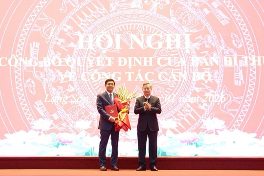Ông Vũ Hoàng Anh giữ chức Phó Bí thư Tỉnh ủy Lạng Sơn