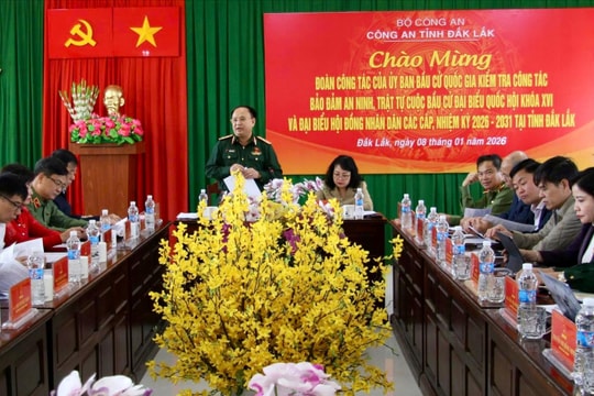 Giám sát, kiểm tra công tác bảo đảm an ninh, trật tự phục vụ bầu cử tại Đắk Lắk