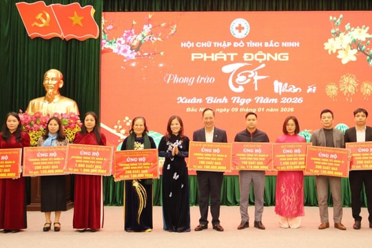 Hội Chữ thập đỏ tỉnh Bắc Ninh tổ chức Hội nghị tổng kết công tác năm 2025, triển khai phương hướng, nhiệm vụ năm 2026