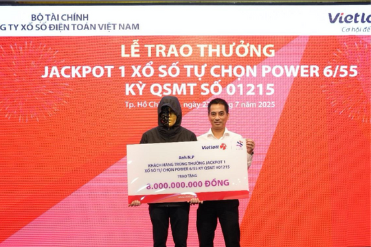 Vietlott trả thưởng hơn 5.300 tỷ đồng, hơn 32 triệu lượt trúng năm 2025