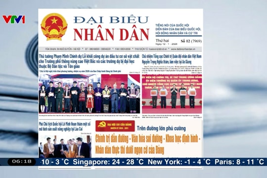 Điểm báo VTV1: Chính trị dẫn đường - Văn hóa soi đường - Khoa học định hình - Nhân dân thực thi dưới ngọn cờ của Đảng