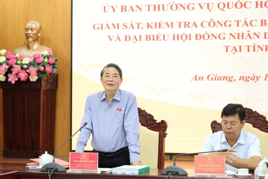 Phó Chủ tịch Quốc hội Nguyễn Đức Hải giám sát, kiểm tra công tác bầu cử tại An Giang