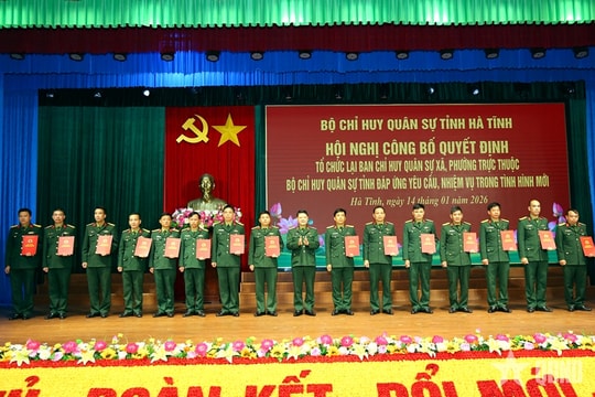 Quân khu 4 điều động, bổ nhiệm 483 Chỉ huy trưởng Ban Chỉ huy quân sự xã, phường, đặc khu