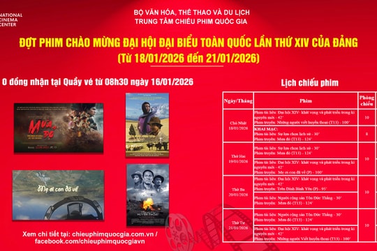 Đợt phim chào mừng Đại hội XIV của Đảng tại Trung tâm Chiếu phim quốc gia