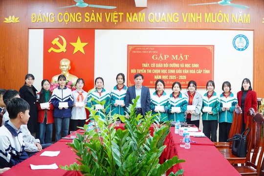 Bắc Ninh: Xã Mỹ Thái gặp mặt, động viên đội tuyển học sinh giỏi văn hóa cấp tỉnh năm học 2025 - 2026