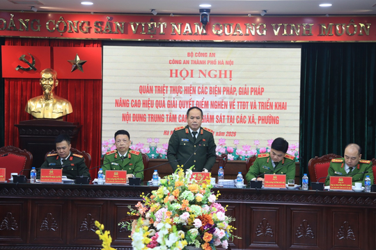 Trung tướng Nguyễn Thanh Tùng: "Công an Thủ đô phải là đơn vị tiên phong trong công tác quản lý, lập lại kỷ cương trật tự đô thị"