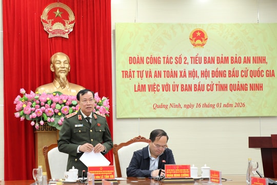 Kiểm tra công tác bảo đảm an ninh, trật tự và an toàn xã hội phục vụ bầu cử tại Quảng Ninh