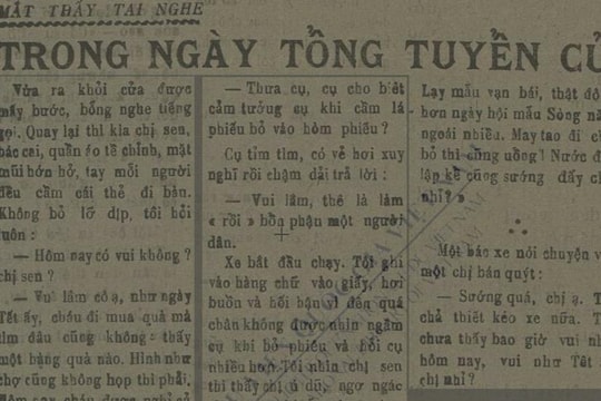 Những điều "mắt thấy tai nghe" về ngày tổng tuyển cử đầu tiên