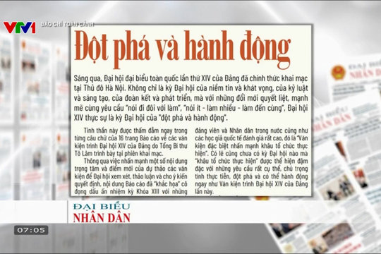 Báo chí toàn cảnh VTV1: Đột phá và hành động