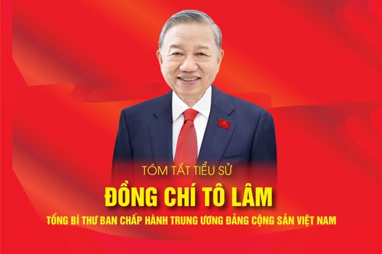 Tóm tắt tiểu sử đồng chí Tô Lâm, Tổng Bí thư Ban chấp hành Trung ương Đảng Cộng sản Việt Nam khóa XIV