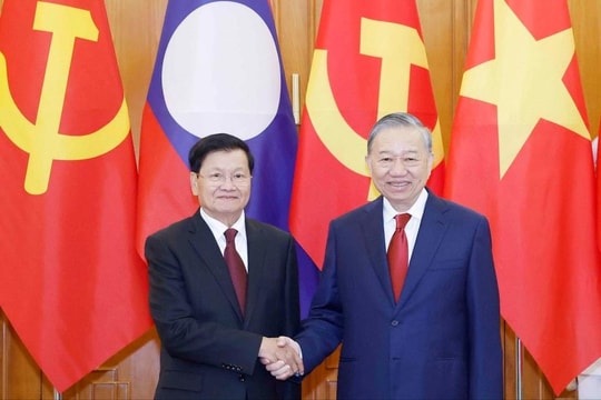 Tổng Bí thư Tô Lâm hội đàm với Tổng Bí thư, Chủ tịch nước Lào Thongloun Sisoulith