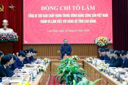 Tổng Bí thư Tô Lâm: Cao Bằng cần biến lợi thế biên giới thành động lực phát triển