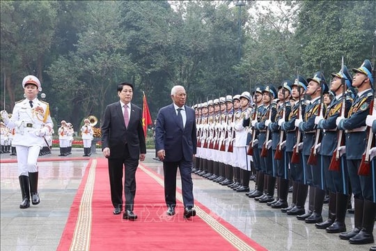 Chủ tịch nước Lương Cường chủ trì lễ đón chính thức Chủ tịch Hội đồng châu Âu
