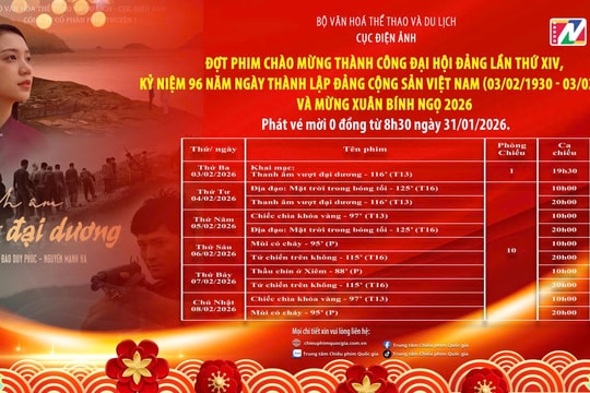 Đợt phim miễn phí mừng Đảng - mừng Xuân Bính Ngọ 2026