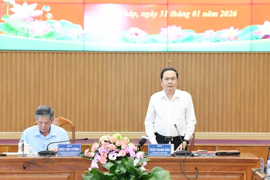 Chủ tịch Quốc hội Trần Thanh Mẫn làm việc với Ủy ban bầu cử tỉnh Đồng Tháp