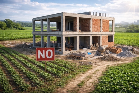 Sử dụng đất không đúng mục đích có thể bị xử lý hình sự