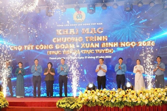 Khai mạc chương trình Chợ Tết Công đoàn - Xuân 2026