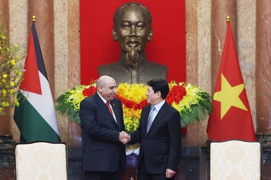 Chủ tịch nước Lương Cường tiếp Chủ tịch Hạ viện Jordan Mazen Turki El Qadi