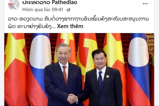 Báo Pathed Lao: Lào - Việt Nam tiếp tục vun đắp nền tảng vững chắc, thúc đẩy phát triển bền vững