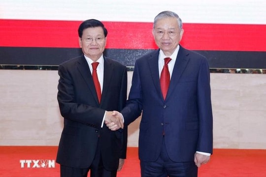 Tổng Bí thư Tô Lâm thông báo kết quả Đại hội đại biểu toàn quốc lần thứ XIV của Đảng Cộng sản Việt Nam tại Lào