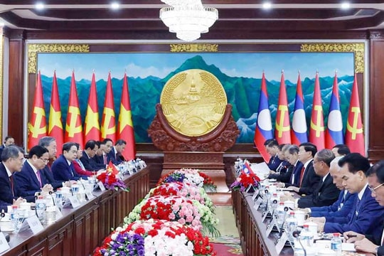 Tổng Bí thư Tô Lâm và Tổng Bí thư, Chủ tịch nước Lào hội đàm