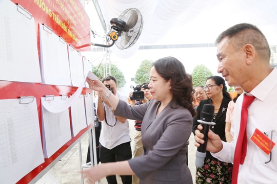 Phó Chủ tịch nước Võ Thị Ánh Xuân kiểm tra công tác chuẩn bị bầu cử tại Đồng Nai