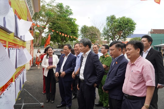 Giám sát, kiểm tra công tác bầu cử tại xã An Phú, Quảng Ngãi
