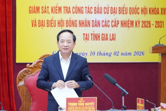 Đoàn giám sát, kiểm tra của Ủy ban Thường vụ Quốc hội và Hội đồng Bầu cử quốc gia làm việc với Ủy ban Bầu cử tỉnh Gia Lai