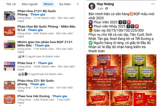 Cảnh giác với các thủ đoạn lừa đảo mua bán pháo hoa trên không gian mạng