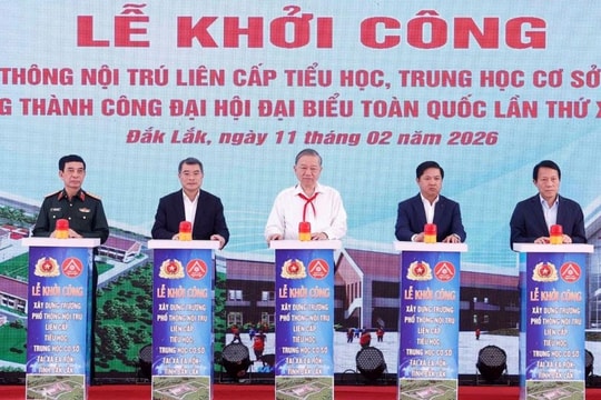 Tổng Bí thư Tô Lâm dự khởi công trường phổ thông nội trú tại xã Ea Rốk, Đắk Lắk