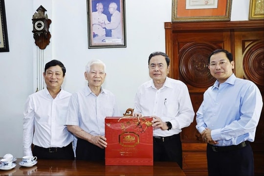 Chủ tịch Quốc hội Trần Thanh Mẫn t hăm, chúc Tết nguyên lãnh đạo Đảng, Nhà nước