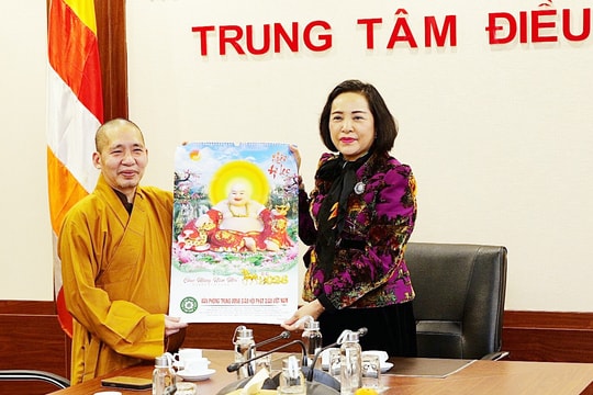 Phó Chủ tịch Quốc hội Nguyễn Thị Thanh thăm, chúc Tết Trung ương Giáo hội Phật giáo Việt Nam