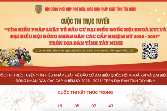 Tây Ninh: Tổ chức cuộc thi trực tuyến tìm hiểu pháp luật về bầu cử