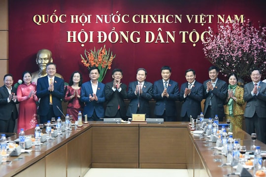 Chủ tịch Quốc hội Trần Thanh Mẫn làm việc với Thường trực Hội đồng Dân tộc