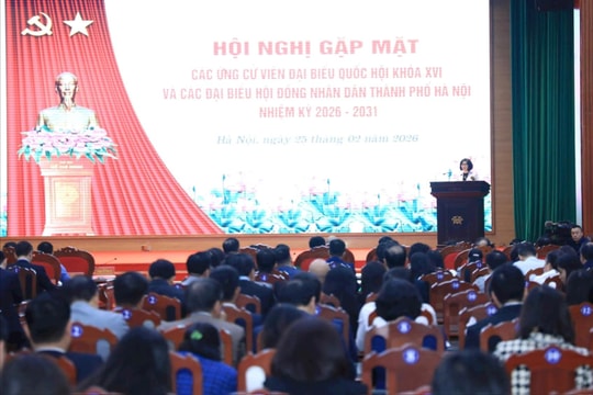 Hà Nội: Gặp mặt ứng cử viên ĐBQH Khóa XVI và đại biểu HĐND thành phố nhiệm kỳ 2026-2031