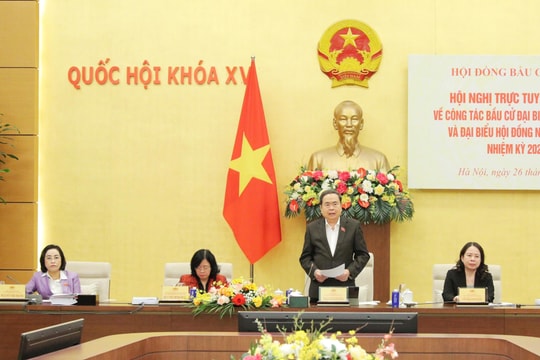 Chủ tịch Quốc hội Trần Thanh Mẫn chủ trì Hội nghị trực tuyến toàn quốc triển khai công tác bầu cử