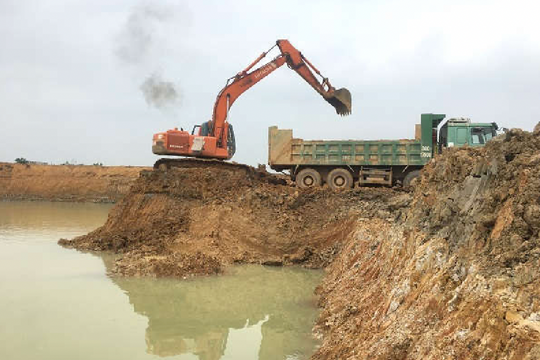 Bắc Ninh xác nhận đăng ký thu hồi hơn 7.400m3 đất làm gạch tại dự án nạo vét hồ thủy điện Tân Lập 1