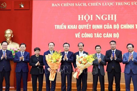 Đồng chí Nguyễn Kim Sơn và đồng chí Nguyễn Sỹ Hiệp giữ chức Phó Trưởng Ban Chính sách, chiến lược Trung ương