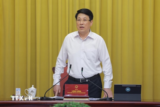 Chủ tịch nước Lương Cường: Tăng cường công tác tham mưu, phục vụ hoạt động của lãnh đạo Nhà nước