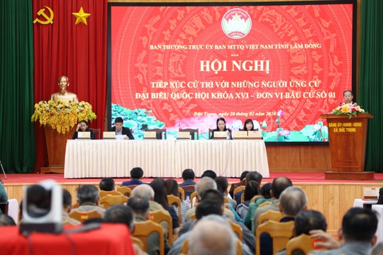 5 ứng cử viên thuộc Đơn vị bầu cử số 1, tỉnh Lâm Đồng tiếp xúc cử tri