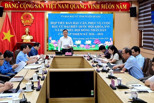 Tuyen Quang: Meeting of the Logistics Subcommittee for the elections