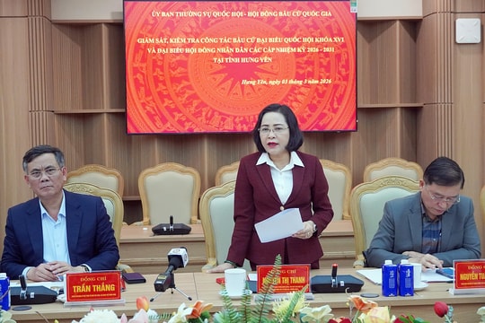 NA Vice Chairwoman Nguyen Thi Thanh inspects election preparations in Hung Yen