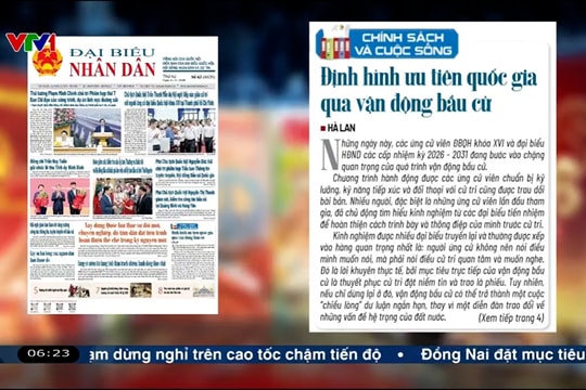 Điểm báo VTV1: Định hình ưu tiên quốc gia qua vận động bầu cử