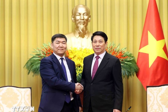 Chủ tịch nước Lương Cường tiếp Chánh án Tòa án Tối cao Mông Cổ