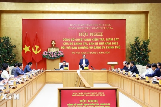 Công bố quyết định của Bộ Chính trị, Ban Bí thư kiểm tra Đảng ủy Chính phủ