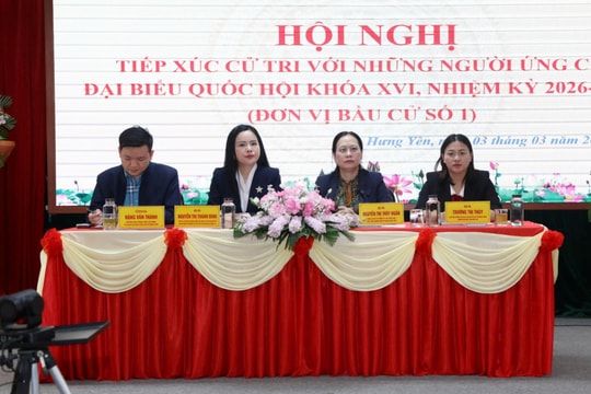 Ứng cử viên đại biểu Quốc hội Khóa XVI Đơn vị bầu cử số 1 tỉnh Hưng Yên TXCT vận động bầu cử