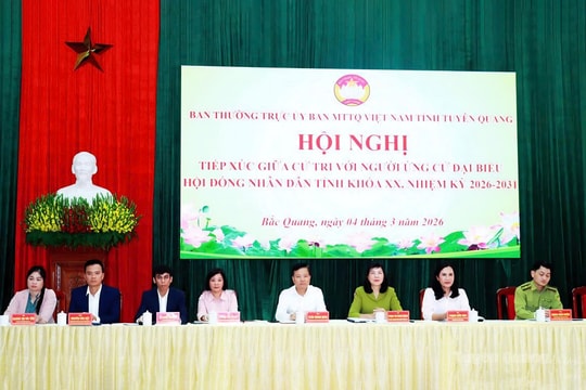 Ứng cử viên đại biểu Quốc hội và đại biểu HĐND tỉnh Tuyên Quang tiếp xúc cử tri tại các đơn vị bầu cử