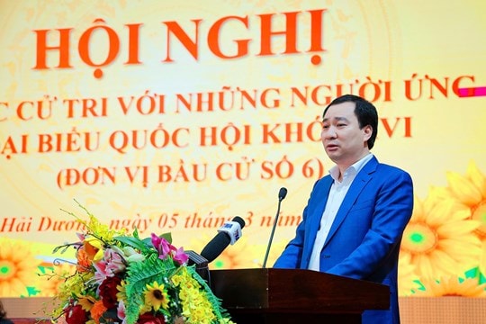 Ứng viên đại biểu Quốc hội khóa XVI Vũ Văn Tiến: “Kỷ luật hành động và trách nhiệm đến cùng trước cử tri”